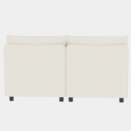 3 Piece Modular Living Room Set with Different Configurations, Off White - Furniture Home Direct