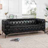 Square Arm Removable Cushion 3 Seater Sofa - Furniture Home Direct