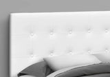 Queen Size Headboard Only Upholstered Leather Look - White - Furniture Home Direct