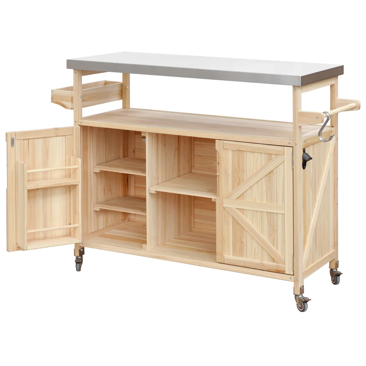 K&K Outdoor Kitchen Island & Storage Cabinet - Furniture Home Direct