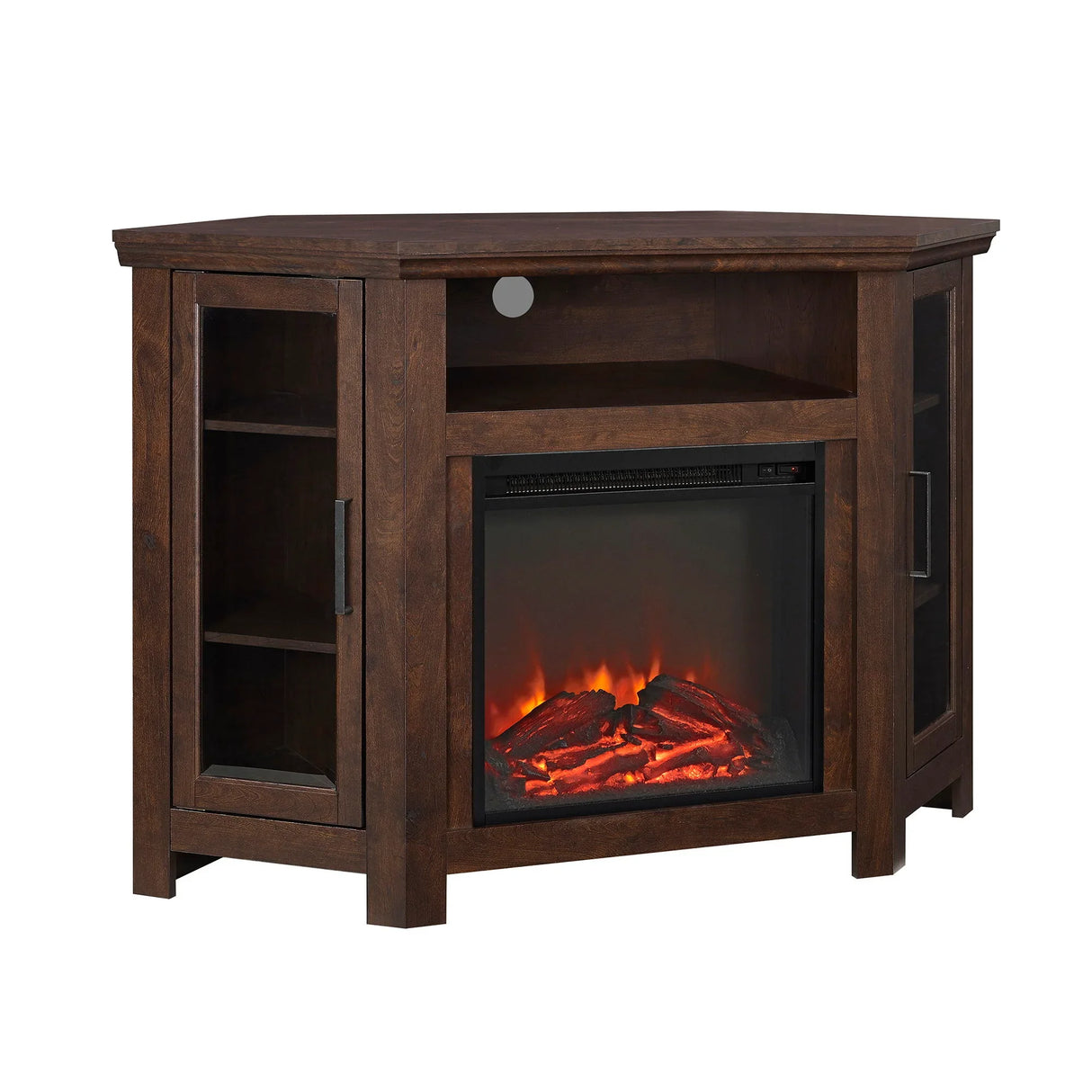 Classic Glass Door Fireplace TV Stand For Tvs Up To 55" - Furniture Home Direct