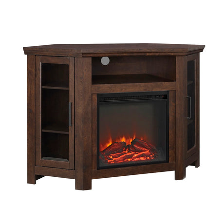 Classic Glass Door Fireplace TV Stand For Tvs Up To 55" - Furniture Home Direct