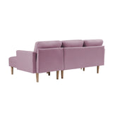 Sectional with Ottoman - Pink - Furniture Home Direct