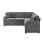 Modern L Shaped Sectional Sofa Bed With Hidden Storage Chenille Upholstery - Furniture Home Direct