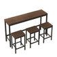 Modern Design Long Dining Table Set With 3 Stools - Furniture Home Direct
