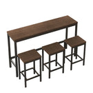 Modern Design Long Dining Table Set With 3 Stools - Furniture Home Direct