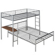 Bunk Bed With Desk, Ladder And Quality Slats For Bedroom - Furniture Home Direct