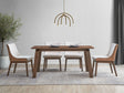 Ginny - 5 Piece With Side Chairs Dining Room Set - Walnut - Furniture Home Direct