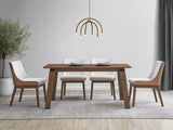 Ginny - 5 Piece With Side Chairs Dining Room Set - Walnut - Furniture Home Direct