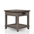 End Table With Storage Drawer Usn - Gray - Furniture Home Direct