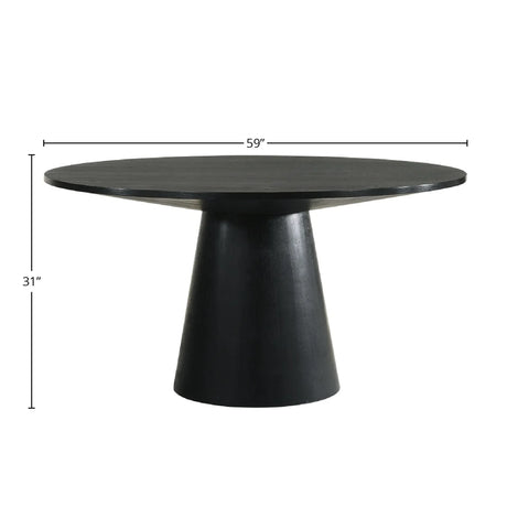 Froja - Manufactured Wood Round Dining Table - Black - Furniture Home Direct
