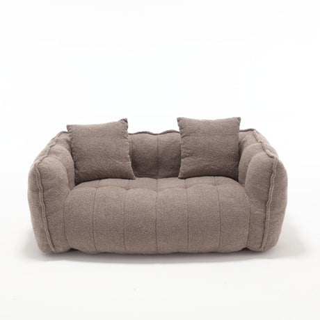 Cozy Beanbag Chair With High Resilience Foam Core For 2 - Furniture Home Direct
