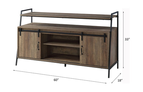 Rashawn - Rustic TV Stand - Oak - Furniture Home Direct