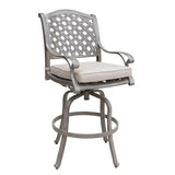Cast Aluminum Bar Set With Cushion - Furniture Home Direct