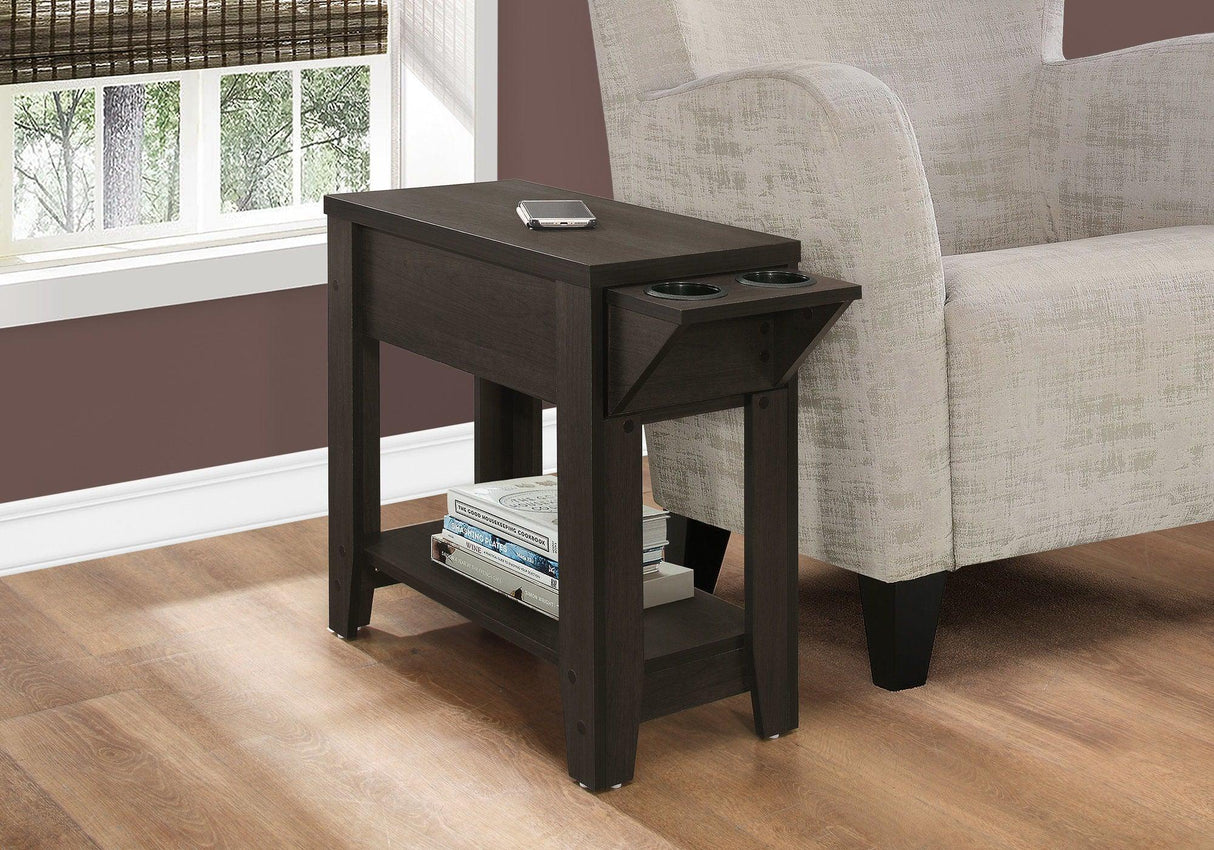 Accent Side Table, Storage, Lamp, Transitional Space-Saving Design - Furniture Home Direct