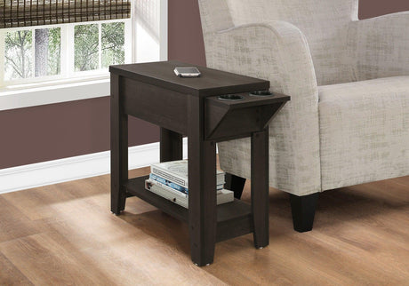 Accent Side Table, Storage, Lamp, Transitional Space-Saving Design - Furniture Home Direct