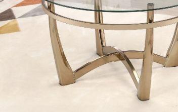 Orlando - Clear Glass Coffee Table - Champagne - Furniture Home Direct