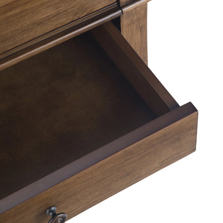 Carlton - Bedside Table - Rustic Natural Aged Brown - Furniture Home Direct
