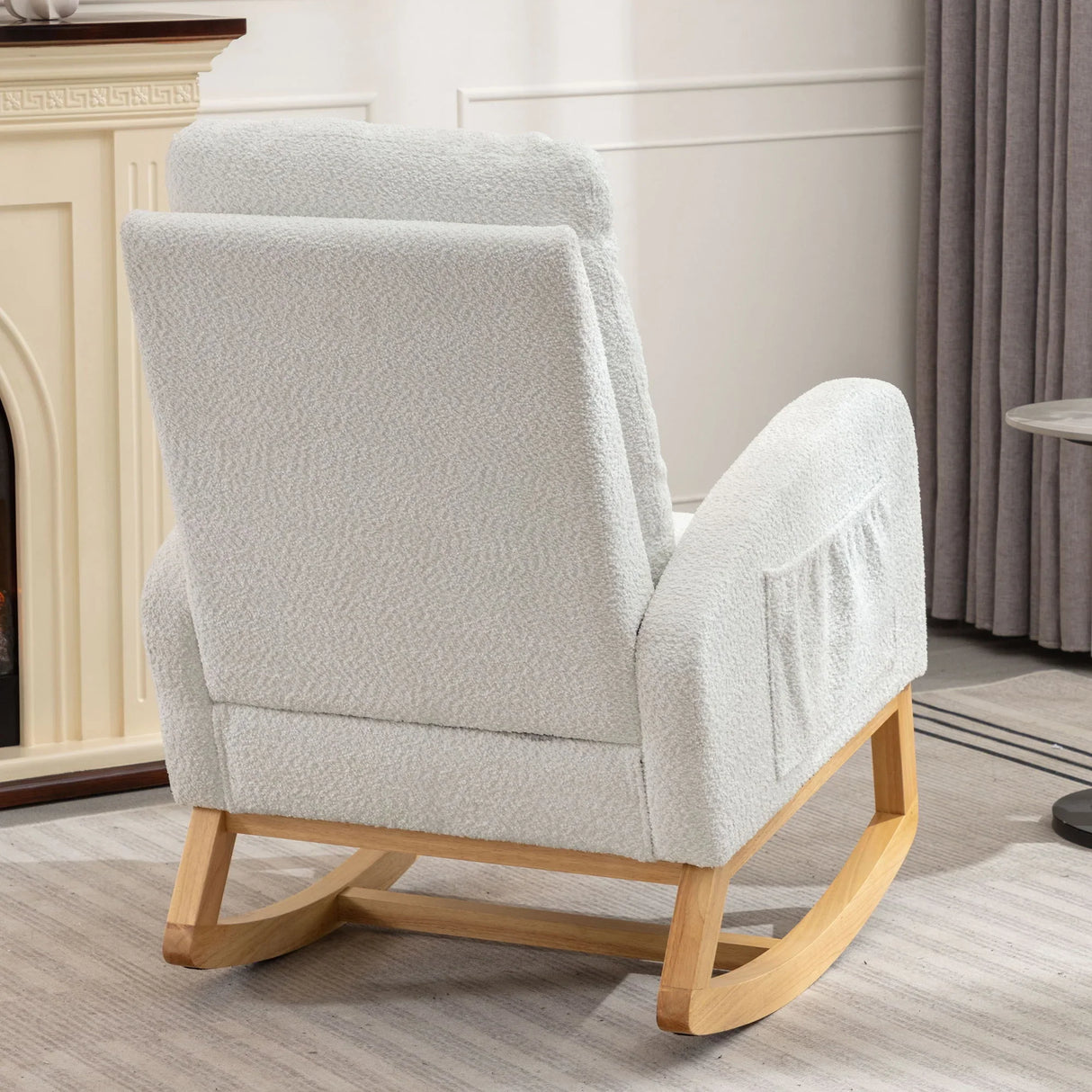 Accent Rocking Chair With Footrest, High Back - Furniture Home Direct