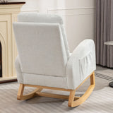 Accent Rocking Chair With Footrest, High Back - Furniture Home Direct