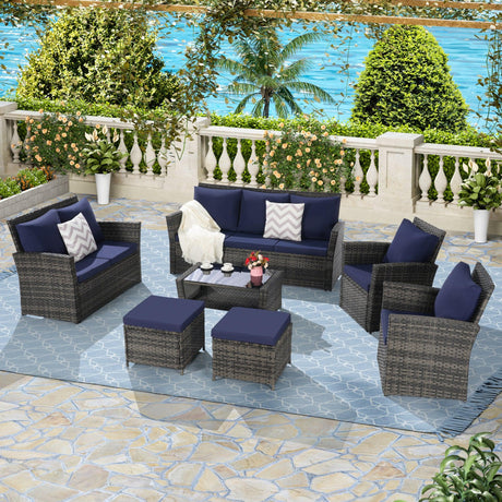 7 PC Rattan Outdoor Set - Furniture Home Direct