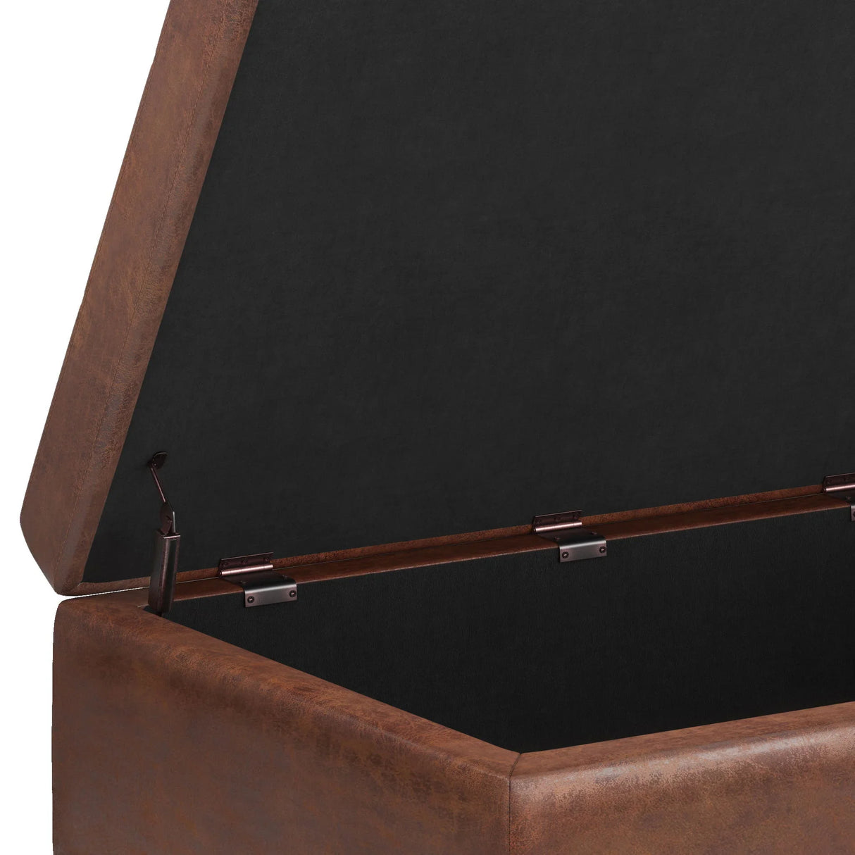Shay - Large Square Coffee Table Storage Ottoman Mid-Century Style - Furniture Home Direct