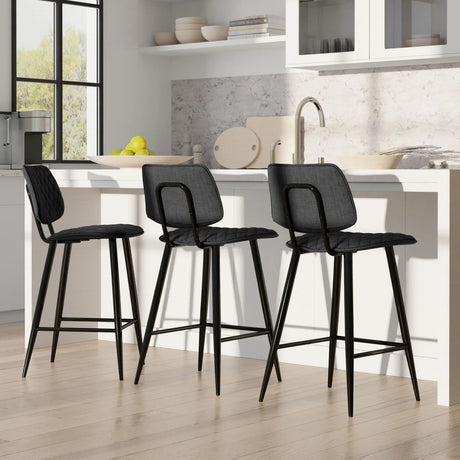 Raya - Upholstered Counter Height Stool (Set of 2) - Furniture Home Direct