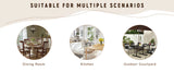 Dining Set With 8 Upholstered Chairs And Wood Table Gray - Furniture Home Direct