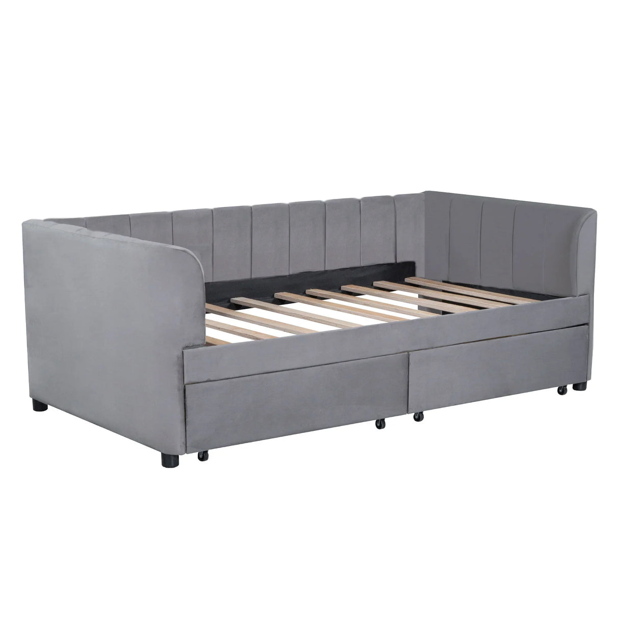 Upholstered Daybed With Ergonomic Design Backrest - Furniture Home Direct