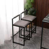 Elegant Bar Stool Set With Backrest And Footrest, Counter Height (Set of 2) - Furniture Home Direct