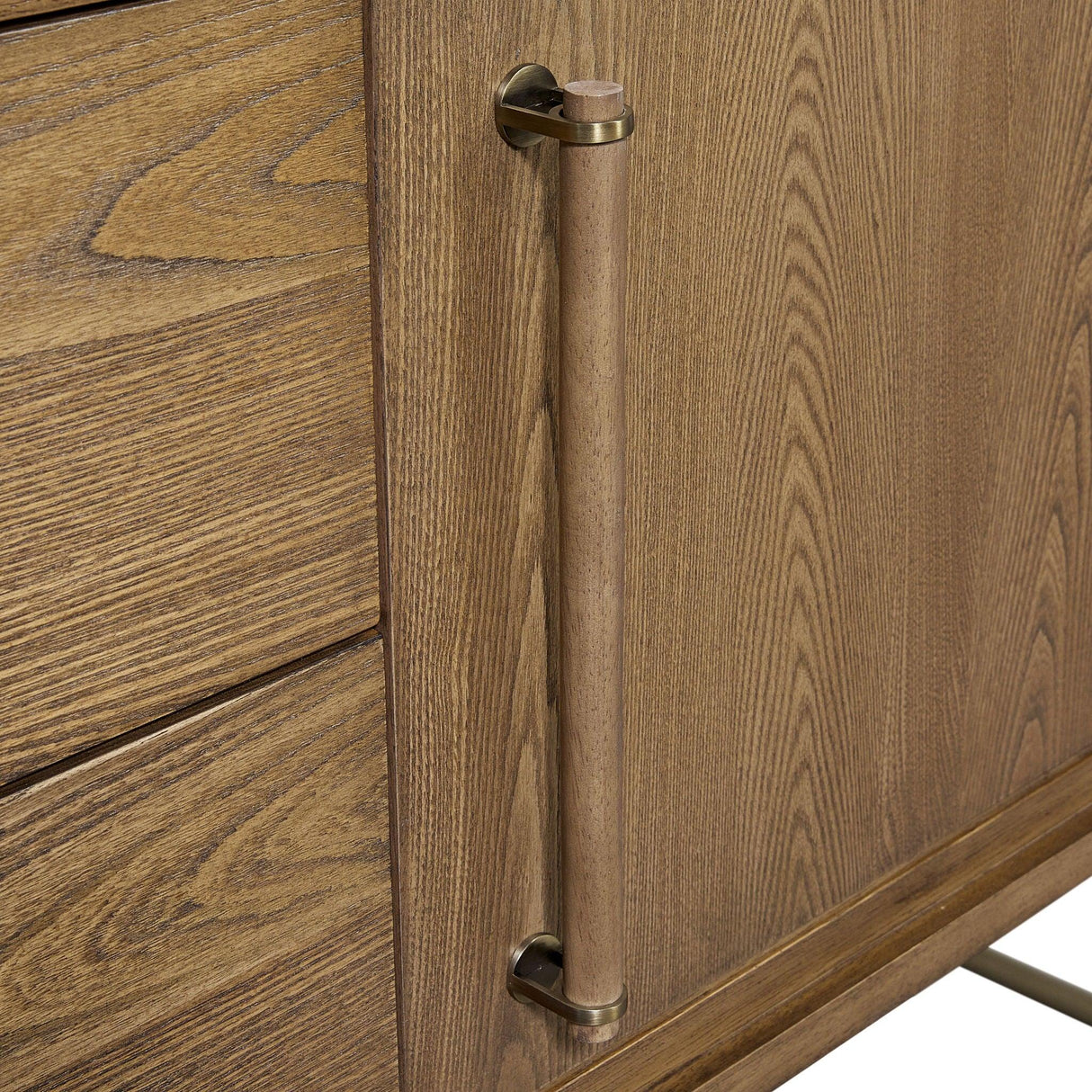 Metal Base Sideboard - Light Brown - Furniture Home Direct