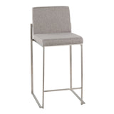 Fuji - Contemporary High Back Counter Stool, Functional Design - Furniture Home Direct