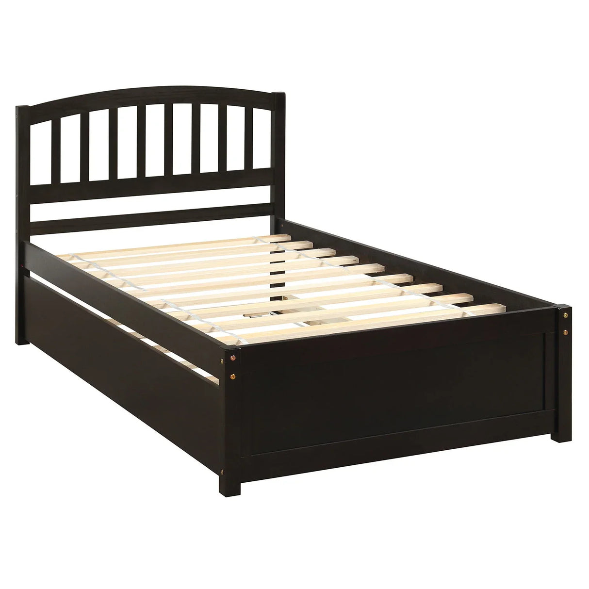 Platform Bed Wood Bed Frame With Trundle - Furniture Home Direct