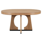 Dining Set Round Wood Table With Ladder Back Chairs Natural - Furniture Home Direct