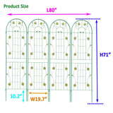Metal Garden Trellis Rustproof Trellis For Climbing Plant Outdoor Flower Support - Furniture Home Direct
