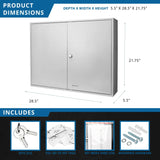 Adjustable Key Cabinet With Lock - Furniture Home Direct
