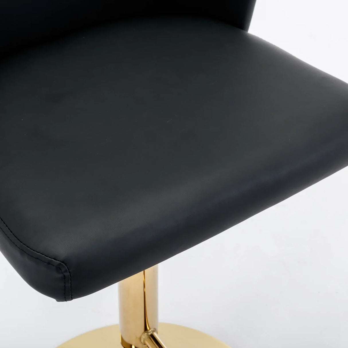 Counter Height Bar Stools Tufted PU Leather Swivel Black - Furniture Home Direct