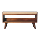 Solid Wood Bench With Upholstered Sea - Furniture Home Direct