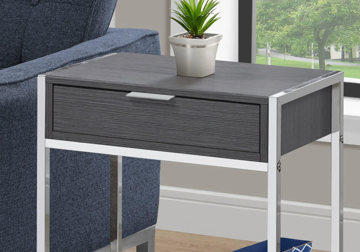 Accent Side Table, Storage Drawer, Spacious Tabletop - Furniture Home Direct