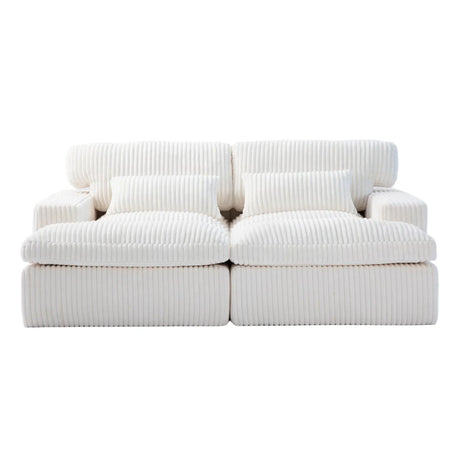 Double Chaise Lounge Chair, Oversized Upholstered Sleeper Cloud Couch - Furniture Home Direct