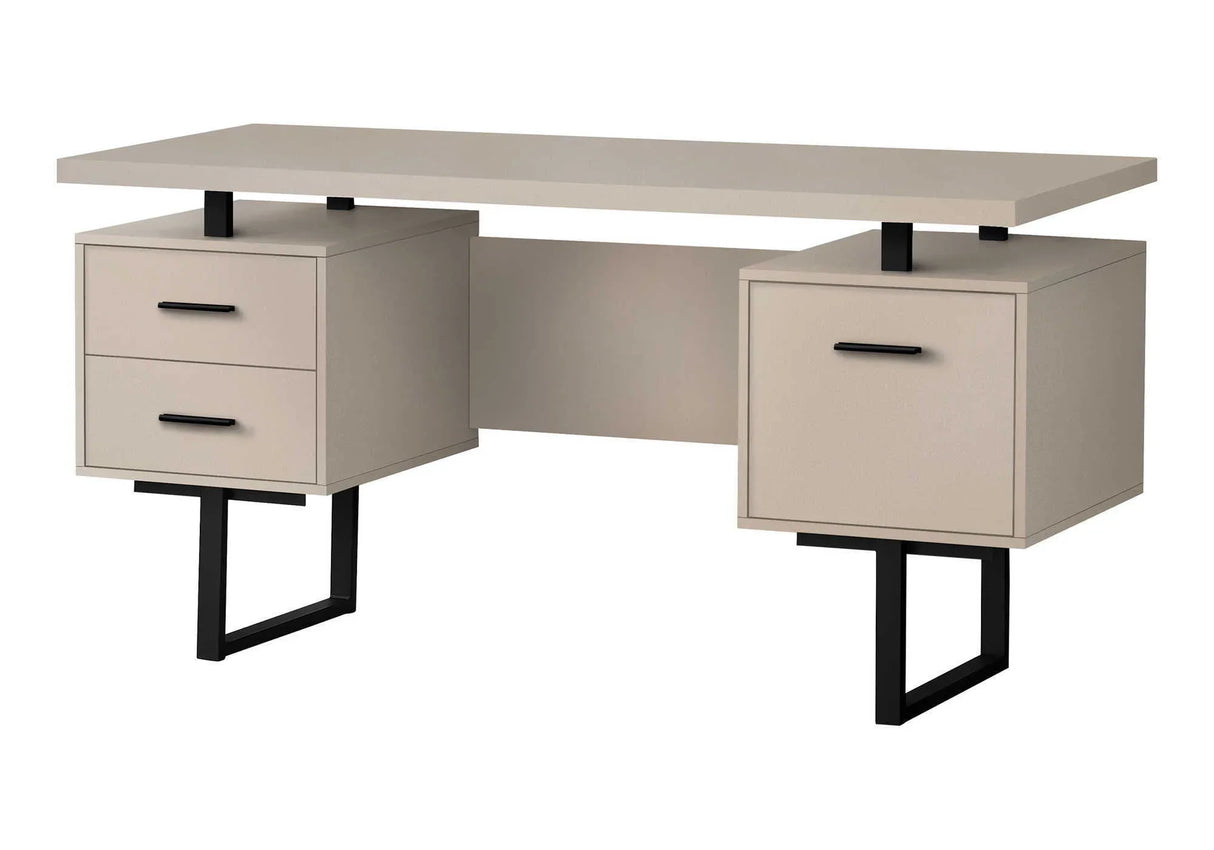 Computer Desk For Home Office, Laptop, Left, Right Set - Up, Storage Drawers, Contemporary & Modern - Furniture Home Direct