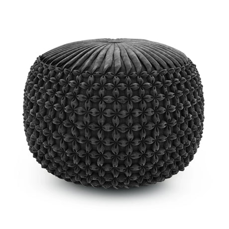 Renee - Handcrafted Round Pouf - Furniture Home Direct
