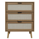 3 Drawer Cabinet, Suitable For Bedroom, Living Room, Study - Walnut - Furniture Home Direct