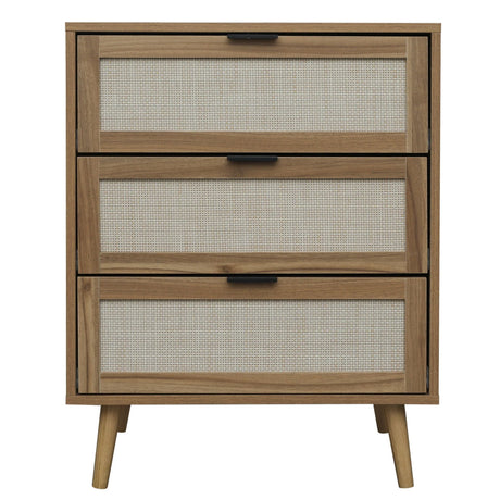 3 Drawer Cabinet, Suitable For Bedroom, Living Room, Study - Walnut - Furniture Home Direct