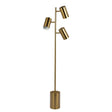 Harmony - Floor Lamp With Rotary Switch Triple Spots Block Base - Gold - Furniture Home Direct