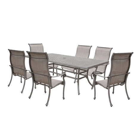 Cast Aluminum Dining Set With Sling Chairs - Furniture Home Direct