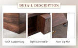 Coffee Table Solid Wood Long Rectangular Dark Walnut - Furniture Home Direct