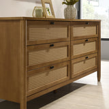 Bedroom Set Queen Bed Dresser Contemporary Finish Walnut - Furniture Home Direct