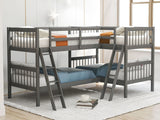 L Shaped Bunk Bed With Ladder - Furniture Home Direct