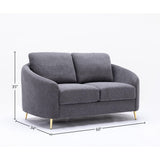 Yuina Gray Linen 3 Pieces Living Room Set - Furniture Home Direct